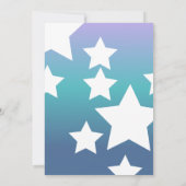 Rainbow Gradient Stars Jegliche farbige Einladung (Rückseite)