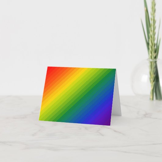 Rainbow Gradient Strichen Dankeskarte (Vorderseite)
