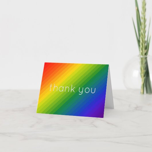 Rainbow Gradient Strichen Dankeskarte (Vorderseite)