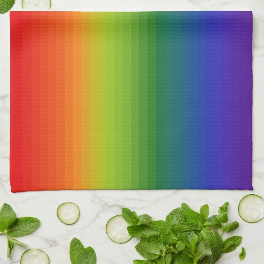 Rainbow Gradient Strichen Geschirrtuch (Gefaltet)