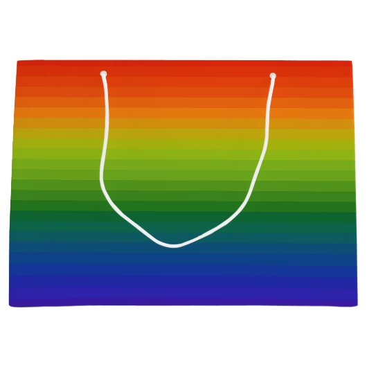 Rainbow Gradient Strichen Große Geschenktüte (Vorderseite)