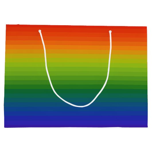 Rainbow Gradient Strichen Große Geschenktüte (Rückseite)