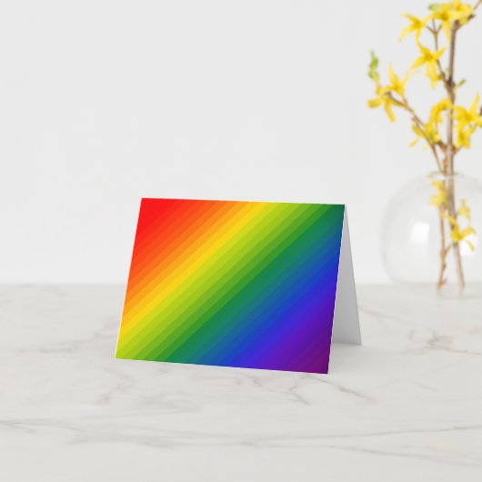 Rainbow Gradient Strichen Karte (Gelbe Blume)