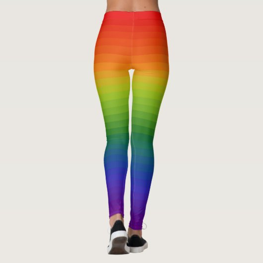 Rainbow Gradient Strichen Leggings (Rückseite)