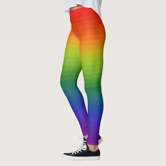 Rainbow Gradient Strichen Leggings (Links)