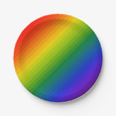 Rainbow Gradient Strichen Pappteller (Vorderseite)