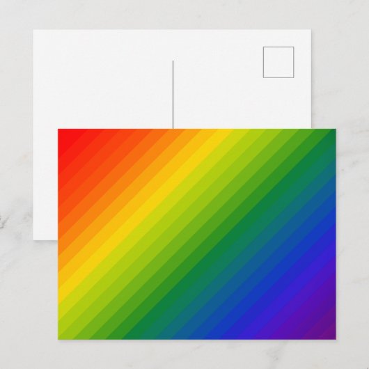 Rainbow Gradient Strichen Postkarte (Vorne/Hinten)
