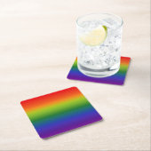 Rainbow Gradient Strichen Rechteckiger Pappuntersetzer (Vor Ort)