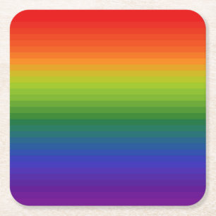 Rainbow Gradient Strichen Rechteckiger Pappuntersetzer