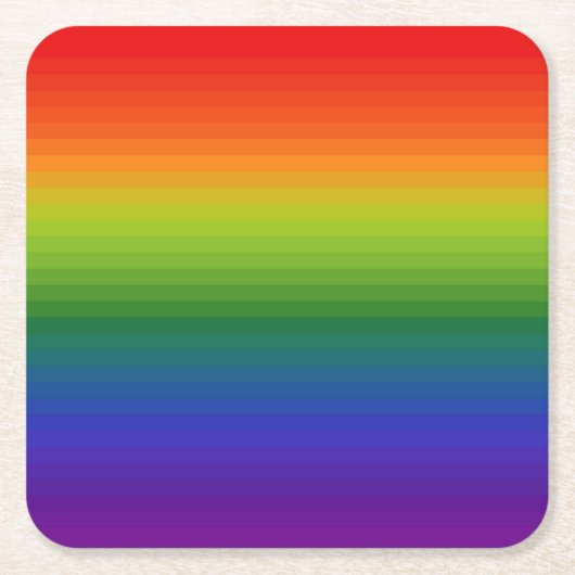 Rainbow Gradient Strichen Rechteckiger Pappuntersetzer (Vorderseite)