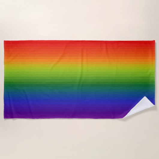 Rainbow Gradient Strichen Strandtuch (Vorderseite)