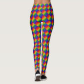 Rainbow Gradient Strip Muster Leggings (Rückseite)