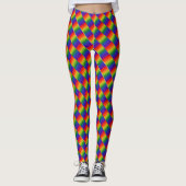 Rainbow Gradient Strip Muster Leggings (Vorderseite)