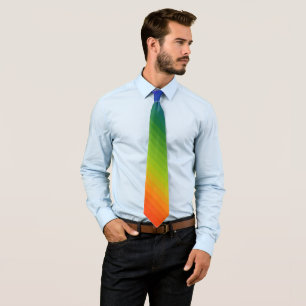Rainbow Gradient Stripes Krawatte