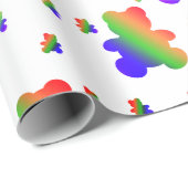 Rainbow Gradient Teddy Bear Muster Geschenkpapier (Rolleneckpunkt)