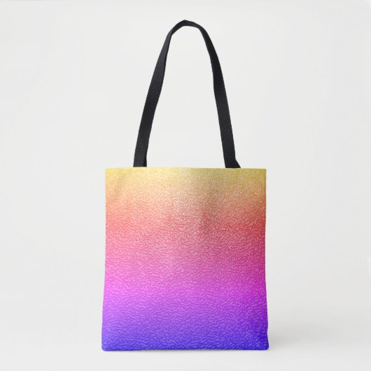 Rainbow Gradient Texted Look Modernes Tasche (Vorderseite)