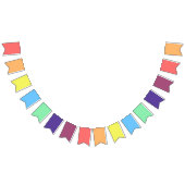 Rainbow Gradient Theme Party Banner Flags (Alle)