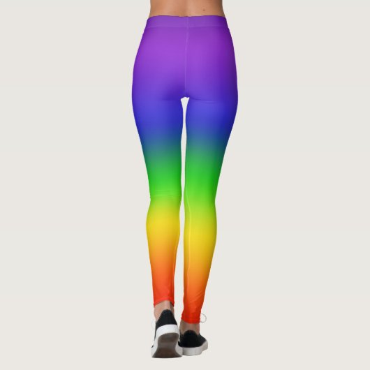Rainbow Gradient Vertikal Leggings (Rückseite)