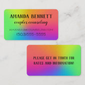 Rainbow Gradient Visitenkarte (Vorne/Hinten)