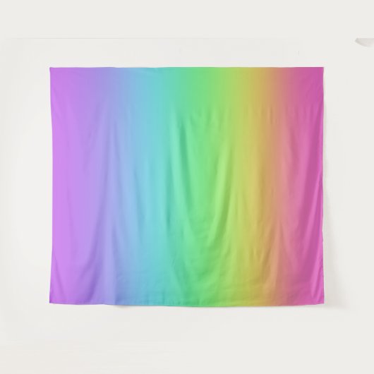 Rainbow Gradient Wandteppich (Vorderseite (Horizontal))