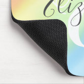 Rainbow Gradient Watercolor Monogram Name Pastell Mousepad (Ecke)