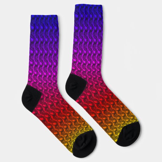 Rainbow Gradienten Pangolin Crew Socken (Rechts)