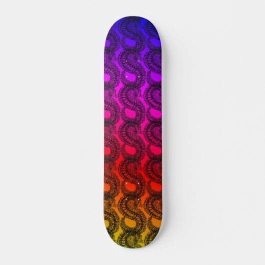 Rainbow Gradienten Pangolin Skateboard (Vorne)
