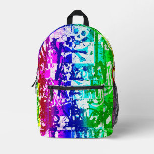 Rainbow Graffiti Schultasche Bedruckter Rucksack