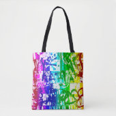 Rainbow Graffiti Tote Bag Tasche (Vorderseite)
