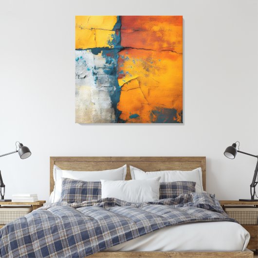 Rainbow Granite Canvas Art Leinwanddruck (Insitu (Schlafzimmer))