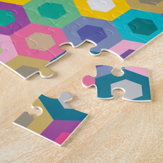 Rainbow Granny Honecomb Hexagon Muster Puzzle (Seite)