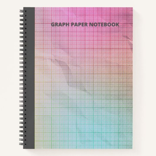 RAINBOW GRAPH PAPER DESIGN NOTEBOOK NOTIZBLOCK (Vorderseite)