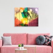 Rainbow Grass Drama Wrapped Canvas Leinwanddruck (Insitu (Wohnzimmer))