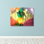 Rainbow Grass Drama Wrapped Canvas Leinwanddruck (Insitu (Holzboden))