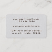 Rainbow Gray Pastel Business Card Visitenkarte (Rückseite)