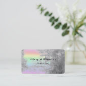 Rainbow Gray Pastel Business Card Visitenkarte (Stehend Vorderseite)