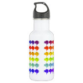 Rainbow Great Dane heads Trinkflasche (Rückseite)