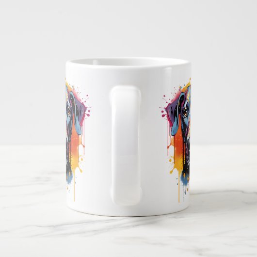 Rainbow Great Dane Jumbo-Tasse (Rückseite)