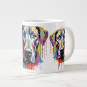 Rainbow Great Dane Jumbo-Tasse (Vorderseite Rechts)