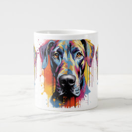 Rainbow Great Dane Jumbo-Tasse
