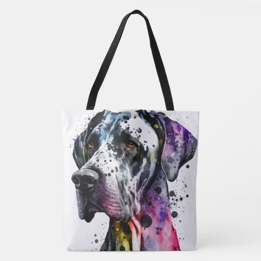 Rainbow Great Dane Tasche (Vorderseite)