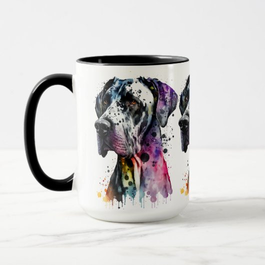Rainbow Great Dane Tasse (Links)