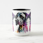 Rainbow Great Dane Tasse (Zentrum)