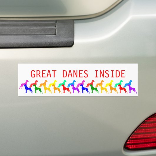 Rainbow Great Danes Autoaufkleber (Auf Auto)