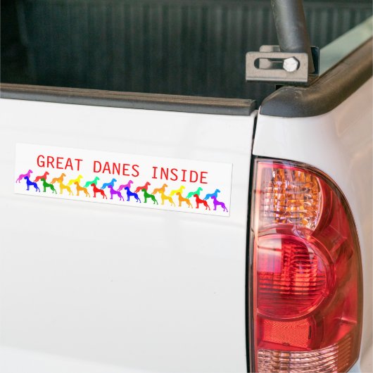 Rainbow Great Danes Autoaufkleber (Auf Lkw)