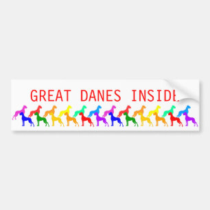 Rainbow Great Danes Autoaufkleber