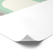 Rainbow Green Ombre Malerei Kinderzimmer Art Poster (Ecke)