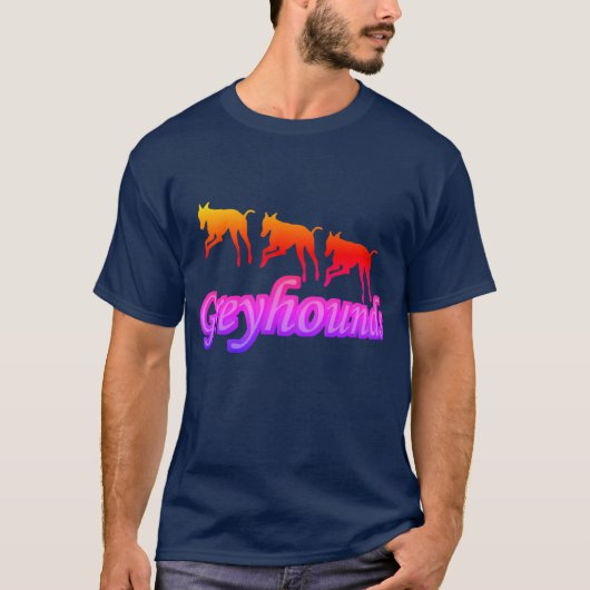 Rainbow-Greyhound-Trio-Silhouette T-Shirt (Vorderseite)