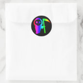 Rainbow Grim Sensenmann Drei Aufkleber (Tasche)