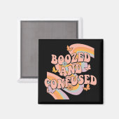 Rainbow Groovy Bachelorette Pa Magnet (Vorderseite/Rückseite)